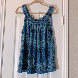 INC Blue, Black and Gray Tank Top